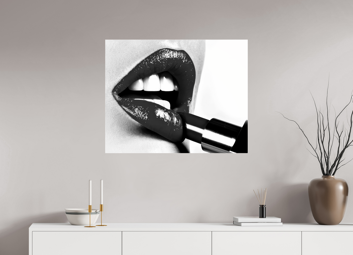 35 x 28″, Photo Print Under Acrylic Glass Roberto Rabanne, Lip Stick, Rome 1997