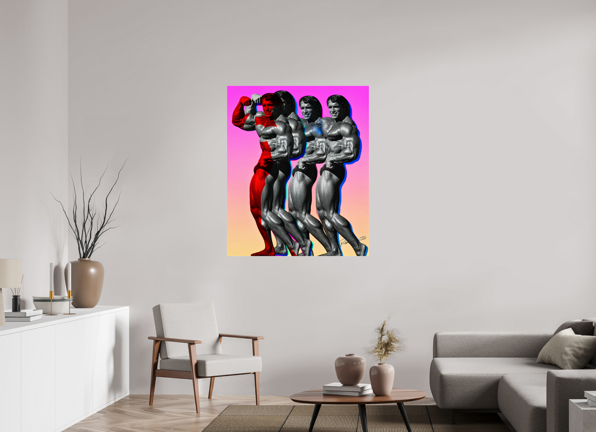 39 x 46.9″, Photo Print Under Acrylic Glass Arnold Schwarznegger, Los Angeles 1975