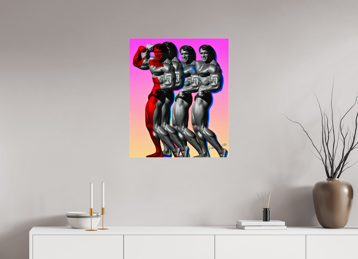24 x 28.9″, Photo Print Under Acrylic Glass Arnold Schwarznegger, Los Angeles 1975