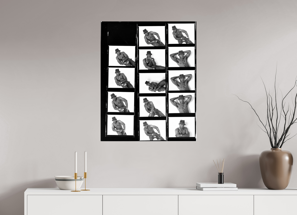28 x 35.1″, Complete LL Cool J, New York proof sheet 1989