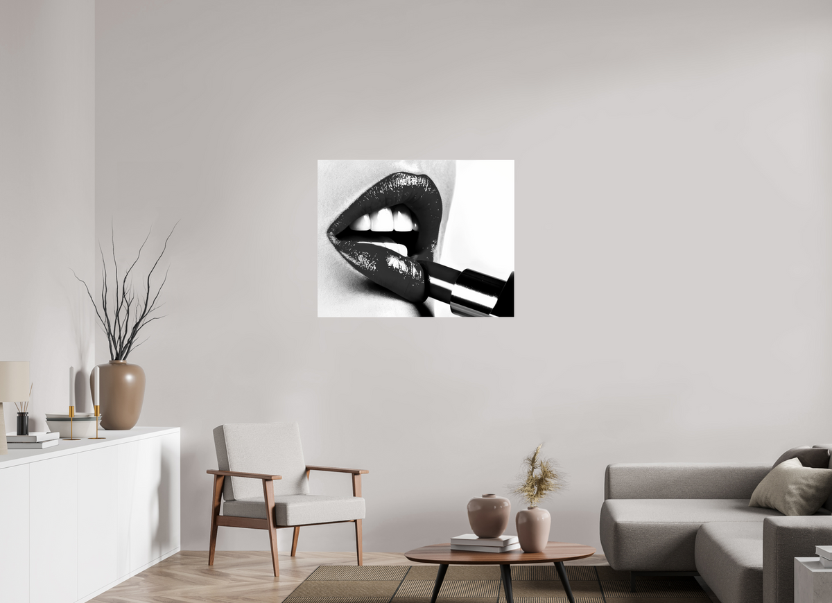 38.7 x 31″, Photo Print Under Acrylic Glass Roberto Rabanne, Lip Stick, Rome 1997