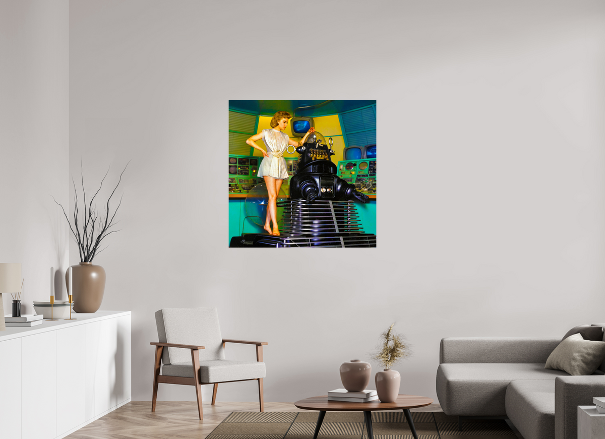 40 x 40″, WW ALUM Francesca Girardi, Robbie The Robot & Babe