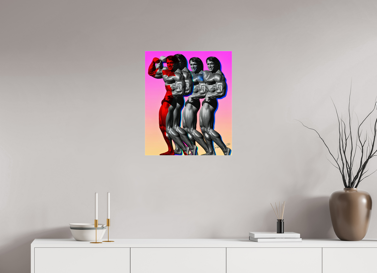 20 x 24″, Photo Print Under Acrylic Glass Arnold Schwarznegger, Los Angeles 1975