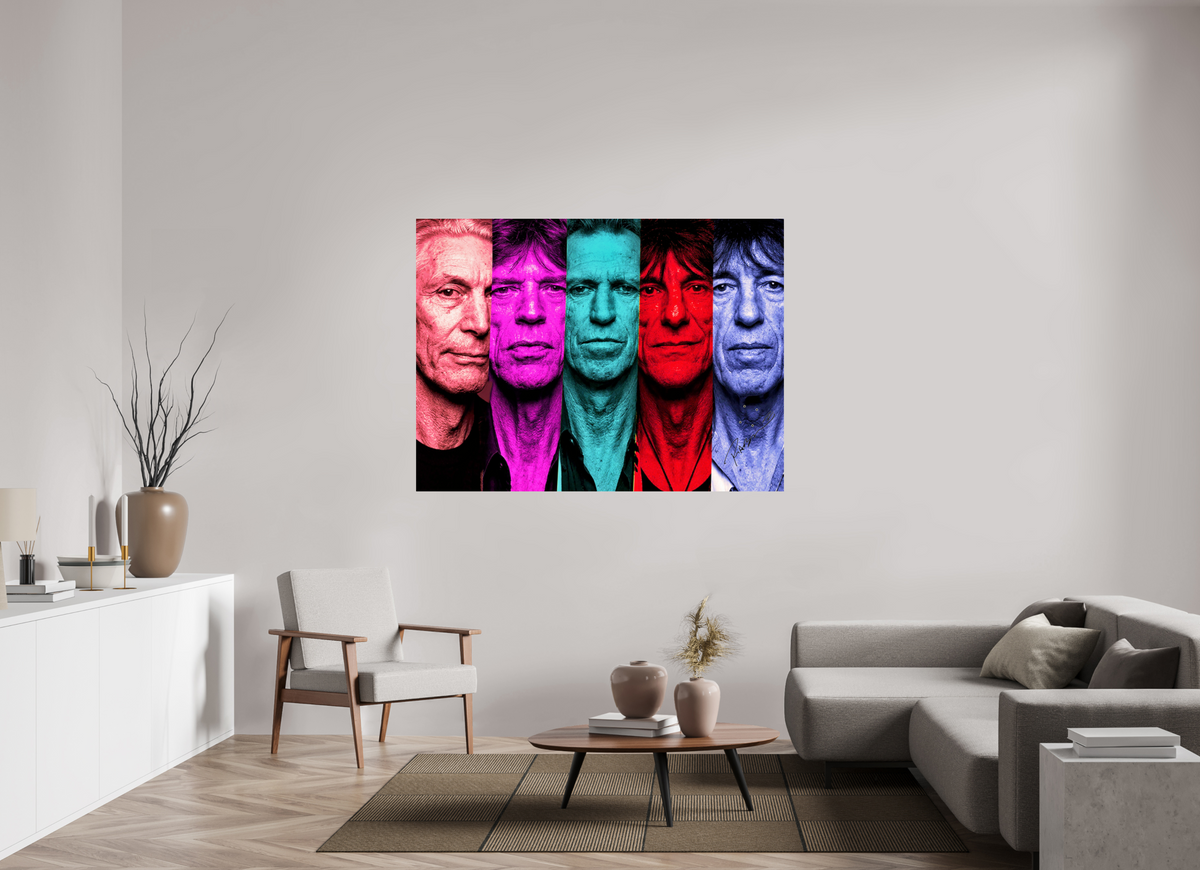 63.4 x 47″, WW ALUM Rolling Stones X5