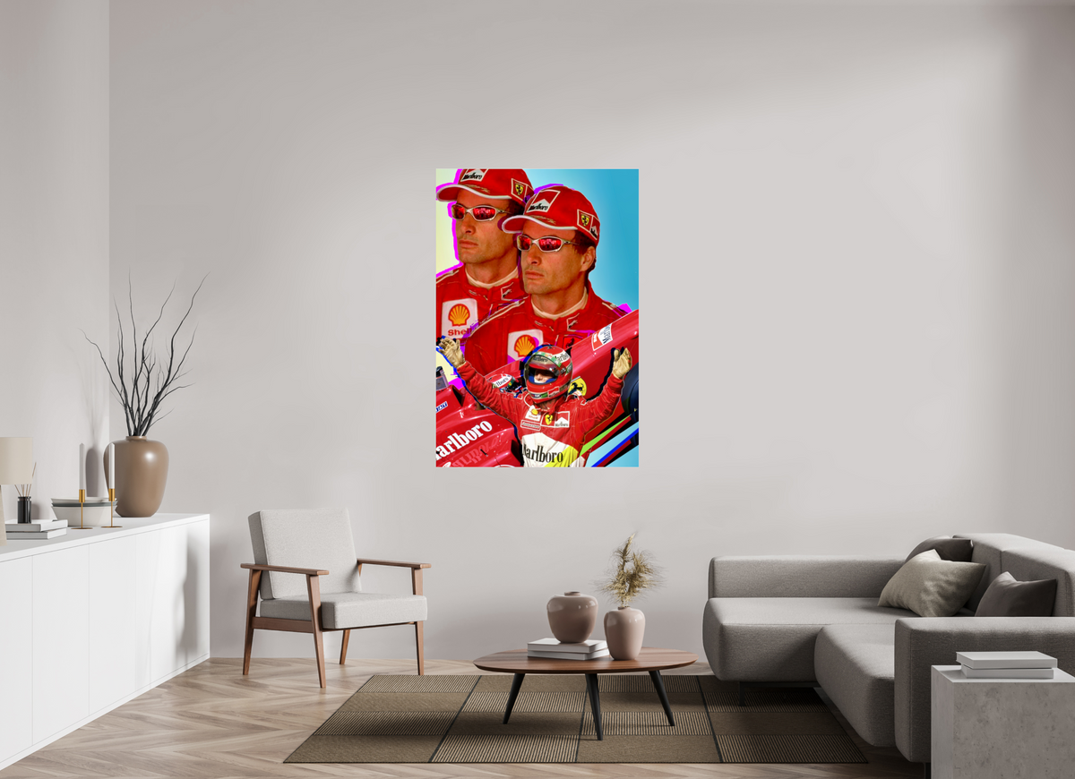 39 x 57.4″, Complete Roberto Rabanne, Eddie Irvine 1999