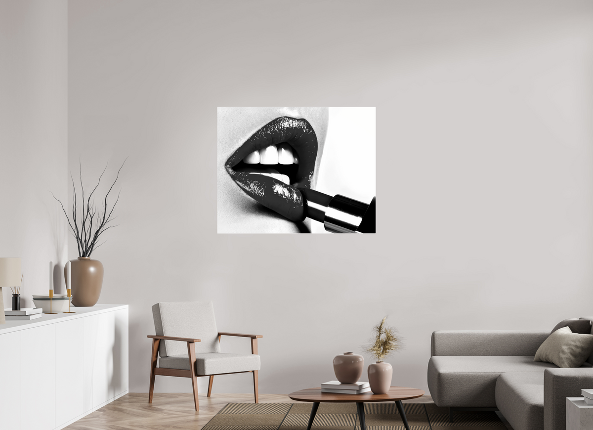43.7 x 35″, Photo Print Under Acrylic Glass Roberto Rabanne, Lip Stick, Rome 1997