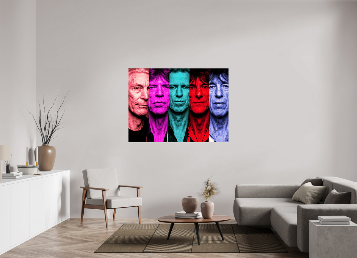 58 x 43″, WW ALUM Rolling Stones X5
