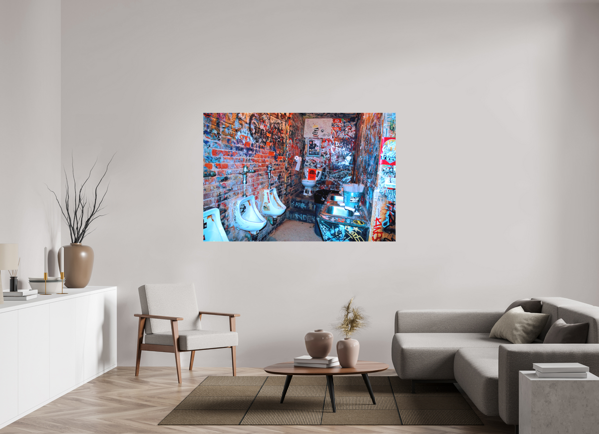 66 x 44″, WW CANVAS Roberto Rabanne, CBGB'S Toilet, New York 2006