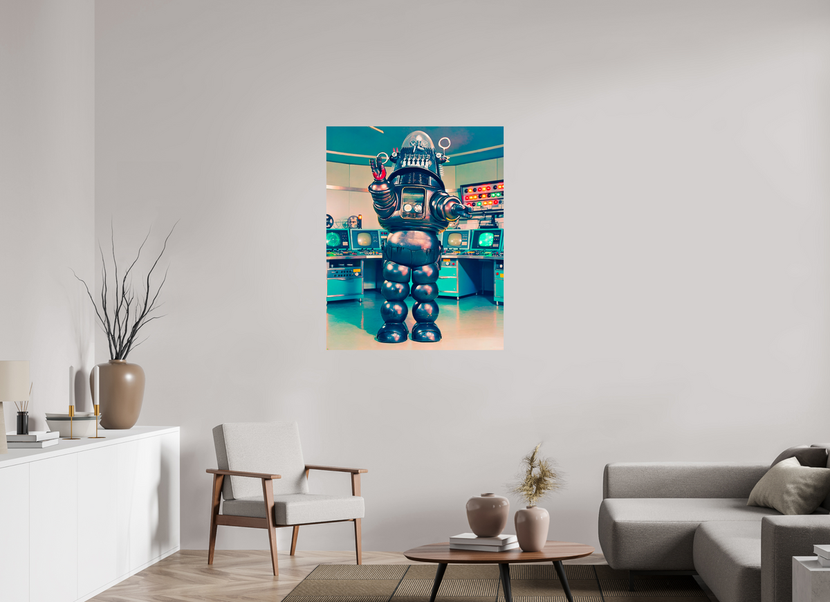 35 x 44.2″, WW ALUM Robbie The Robot