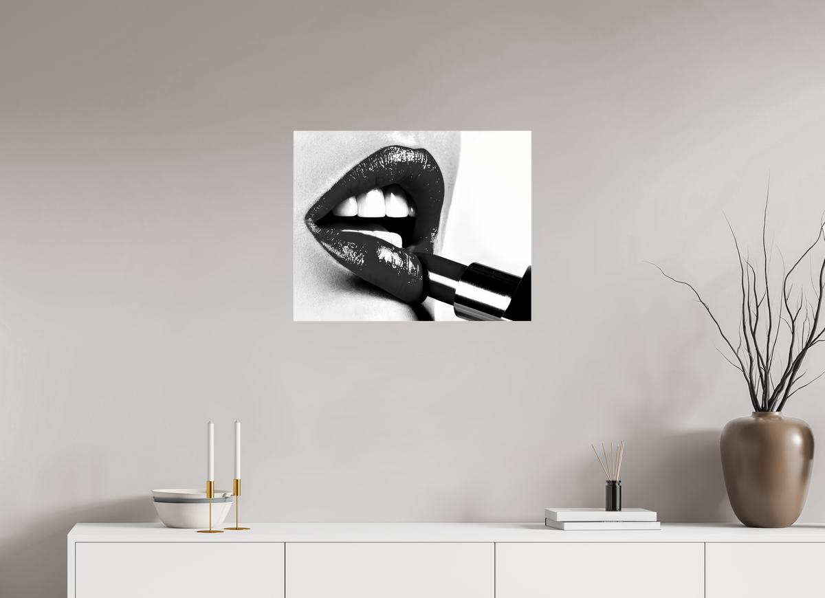 25 x 20″, Photo Print Under Acrylic Glass Roberto Rabanne, Lip Stick, Rome 1997